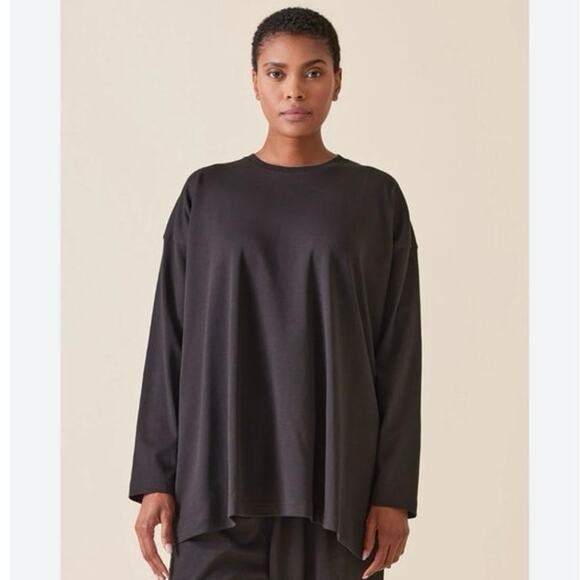 Eskandar Round Crew Neck Long Sleeve Cashmere Top - Picture 1 of 9